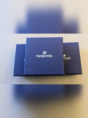 Set Of 3 Swarovski Crystals Jewelry Boxes With Padding. 3.25" x 3.25" x 1.5"